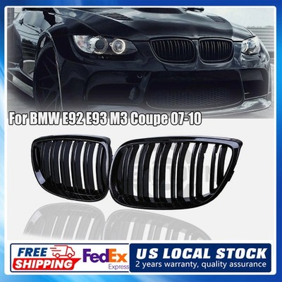 Front Kidney Grill Grille Gloss Black For BMW E92 E93 M3 328i 335i Coupe 2007-10
