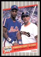 Homeruns Coast to Coast (Darryl Strawberry / Will Clark) 1989 Fleer #632