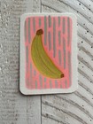 ACEO ORIGINAL banana fruit Folk Art Multicolor DOODLEALLADAY pop art 2026 signed — photo 4