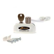 Jackloc Pro-5 Key Locking Window Restrictor - White. **BRAND NEW** FREE POSTAGE
