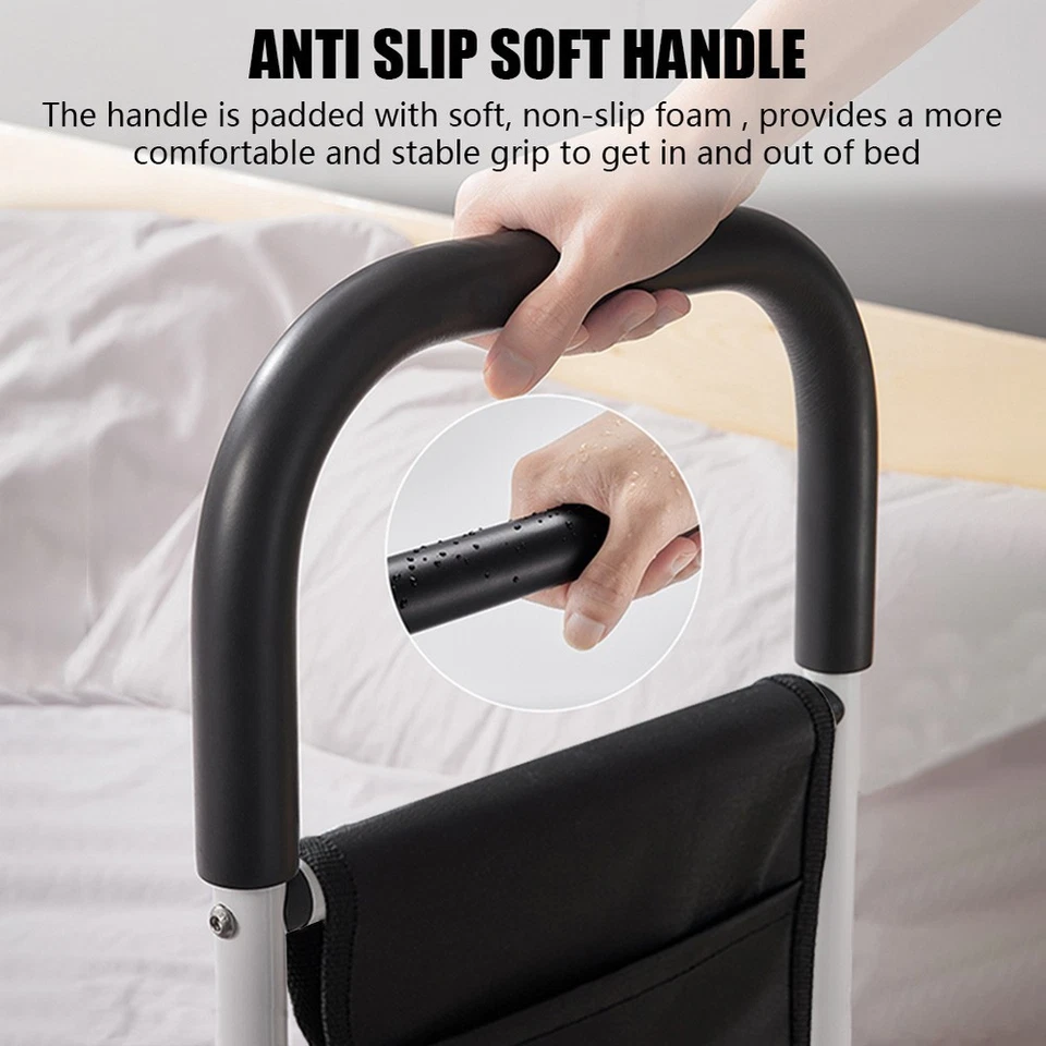 Bed Rails for Elderly Adults, Bed Side Assist Rail for Seniors with Motion Light - Image 2 of 4