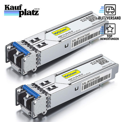 SFP Modul 1G LX Singlemode Mini Gbic 1000Base-LX LC Transceiver 2 Stück