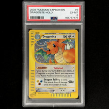 DRAGONITE HOLO PSA 6 2002 POKEMON EXPEDITION #9/165 HOLO BLEED & SWIRL ENGLISH