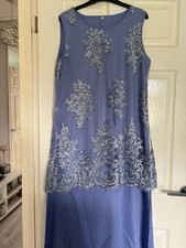 Ladies Evening Dress Occasion Dress Never Been Worn Size L Blue And Shrug