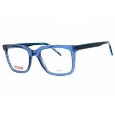 Hugo Men's Eyeglasses Black Blue Plastic Square Full Rim Frame HG 1300 0D51 00