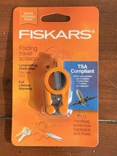 Fiskars Folding Travel Scissors Sewing/Cutting Fits In Your Pocket New Orange