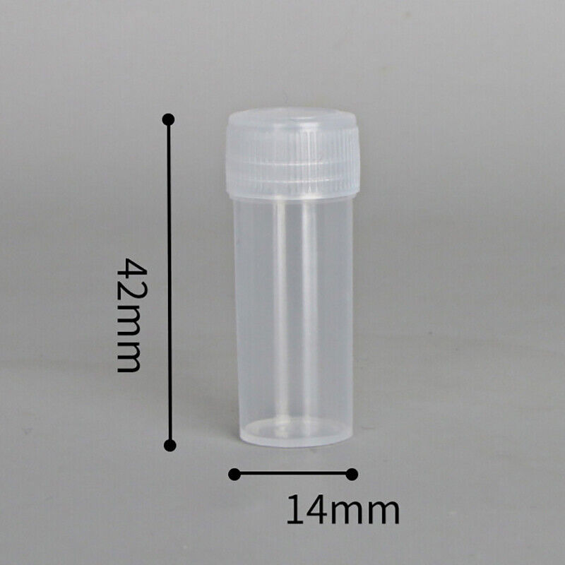 20Pcs 5ml Plastic Bottle Vials Medicine Pill Liquid Storage