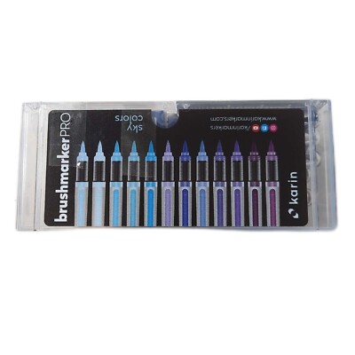 KARIN 27C3 Brushmarker Pro Sonnen und Baumfarben Set 12 Stk zeichnen Malbedarf E