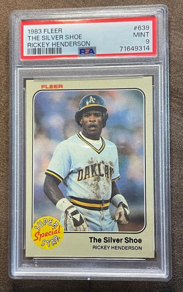 🔥1983 FLEER THE SILVER SHOE PSA 9 RICKEY HENDERSON Oakland A'S