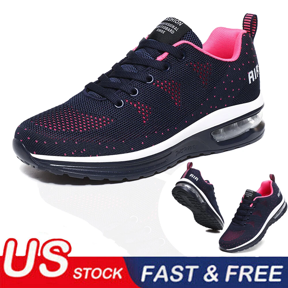 Trainers Sneakers Men Women Running Shoes Air Cushion Shoes Lace Up Mesh  Gym | eBay