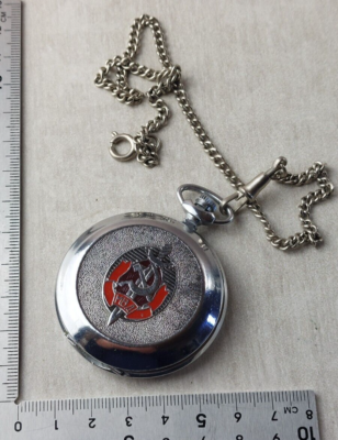 Montre Gousset Ancienne Soviétique Molnija - Mécanique Manuelle, Fonctionne, Aiguille Secondaire Libre - Occasion