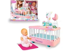 Nenuco Good Sleep Cradle with Baby Doll, Crib, and Accessories, 14" Doll