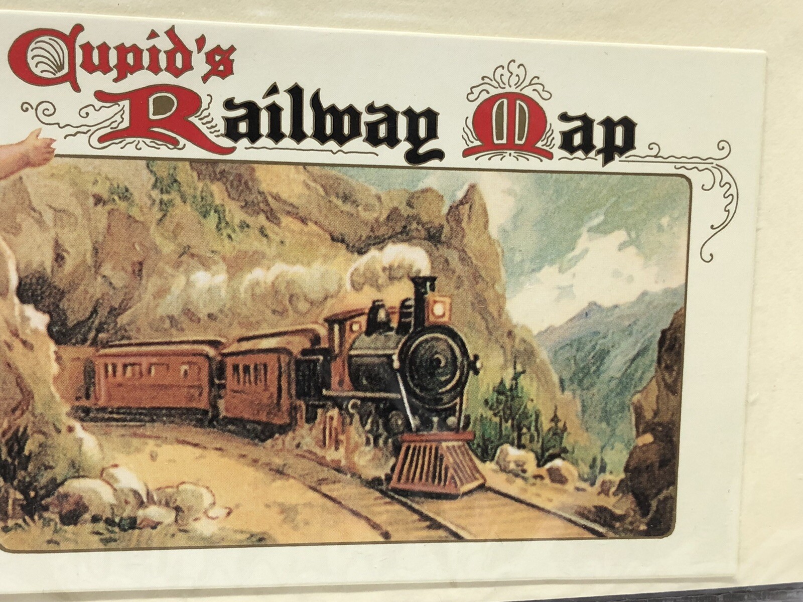Cupids Railway Map to true love Valentine Card & Envelope By Shackman ...