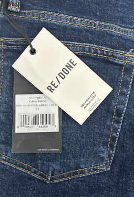 Re/Done Women Size 27 Blue Jeans 90s High Rise Ankle Crop | eBay Re/Done Women Size 27 Blue Jeans 90s High Rise Ankle Crop | eBay