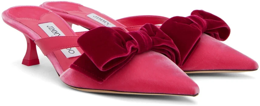 JIMMY CHOO Z4507 Womens Candy Pink/Fuchsia Flaca Mule Sandal Size