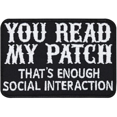 EXPRESS-STICKEREI GMBH Aufnäher Heavy Metal You read my Patch - that's enough interaction Patch 70x50mm