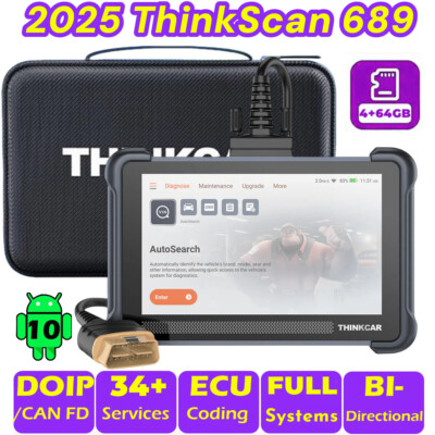 Thinkcar Auto All System Diagnostic Bidirectional K^ey Coding Scanner 34+Resets