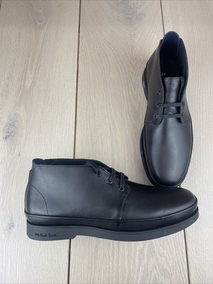 PAUL SMITH Crane Chukka Stiefel. Schwarze Lederstiefel Paul Smith Größe UK 9
