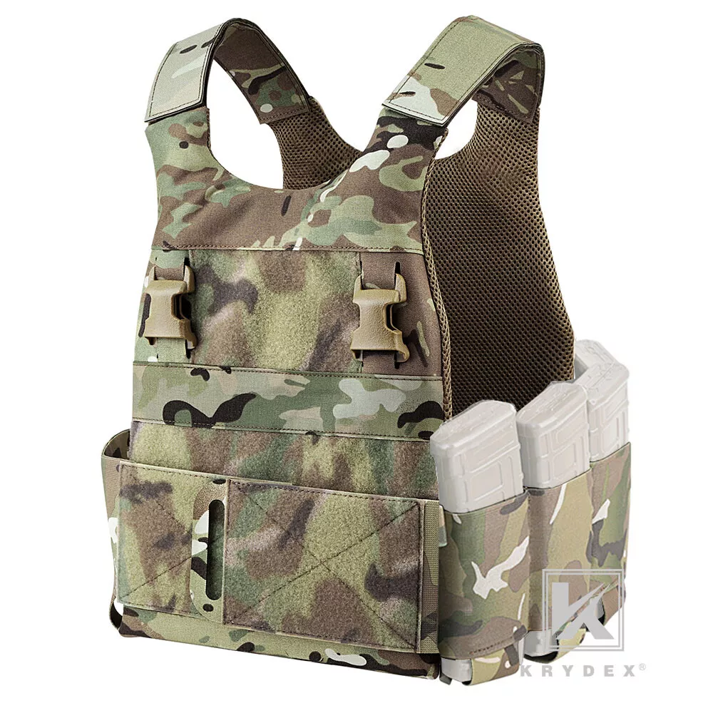 KRYDEX Low Vis Slick Plate Carrier Low Profile Tactical Armor Vest