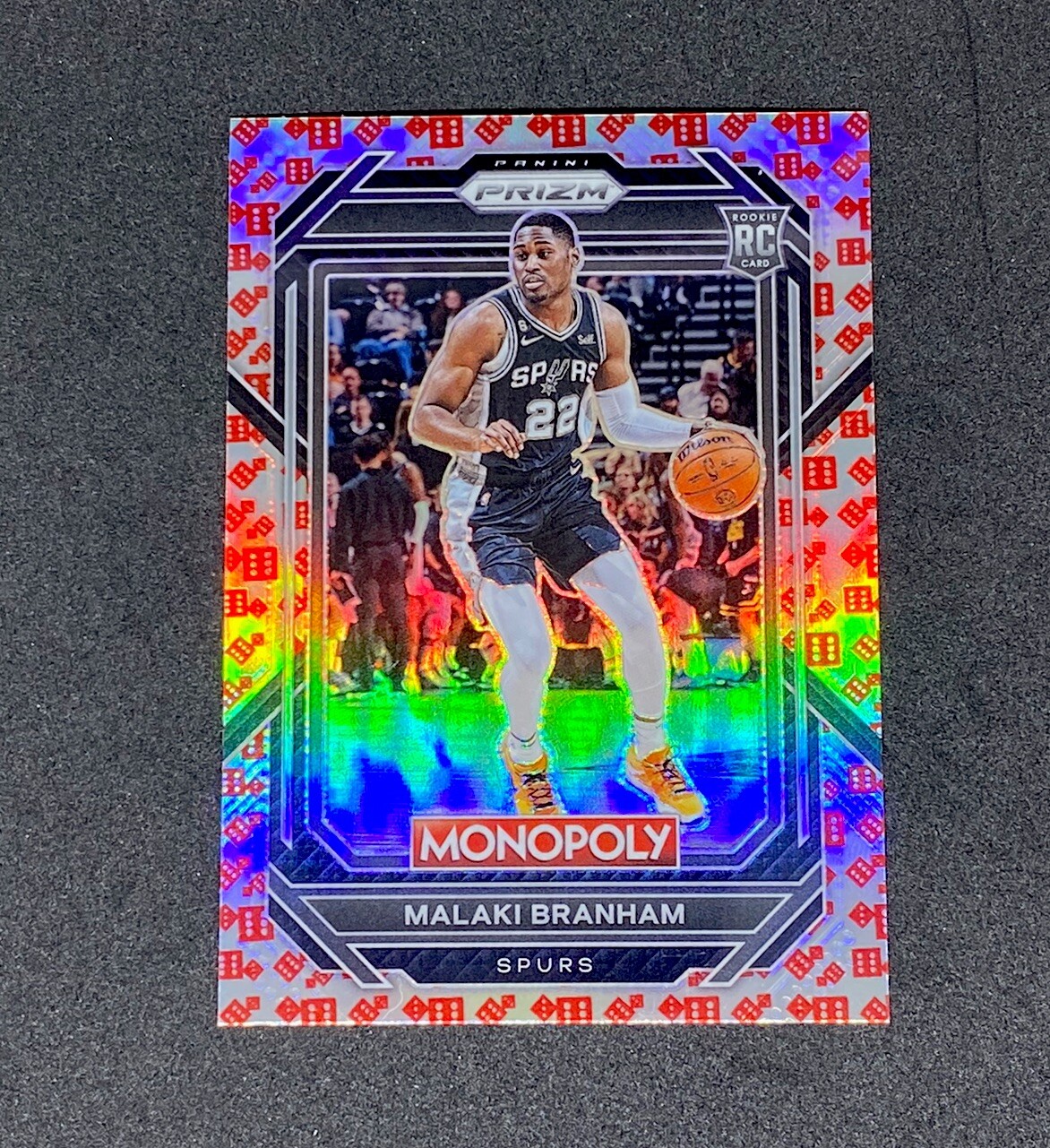 2022-23 Panini Prizm Monopoly Red Dice Prizm Malaki Branham #81 Rookie RC Spurs