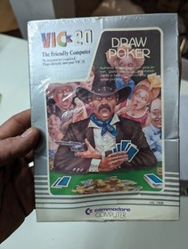 Vintage Lot of 2 Commodore Vic 20 Vic20 DRAW Poker Games Sealed Cellophane NOS