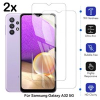 2X Schutzglas FüR Samsung Galaxy A32 5G Echt Glas Hartglas Folie 9H