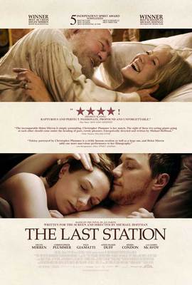 THE LAST STATION Movie POSTER 27x40 C Christopher Plummer James McAvoy Helen