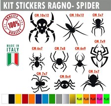 Kit 10 Adesivi ragno ragni spider moto casco portatile car auto Tuning cod. 1759