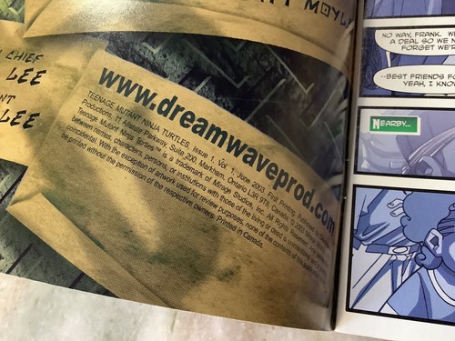 TMNT #1 2003 Dreamwave 1st Printing Comic Book - Picture 8 of 10