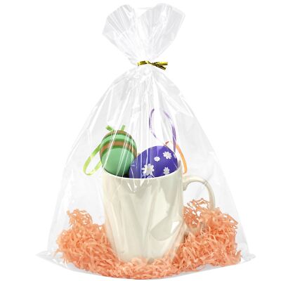Easter Cellophane Bags 10x14 Inches Clear Cellophane Treat Bags 100Pieces Cel...
