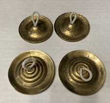 Lot of 2 Vintage Brass Finger Cymbals Sounds Great