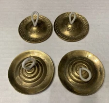 Lot of (2) Vintage Brass Finger Cymbals Sounds Great