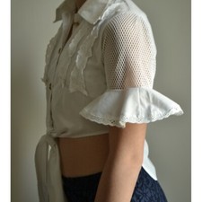 GIRL'S WHITE SHIRT SIZE 6/7 VINAGE
