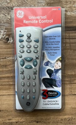 GE UNIVERSAL REMOTE CONTROL 24921 USE WITH TV, DVD, Cable or Satellite