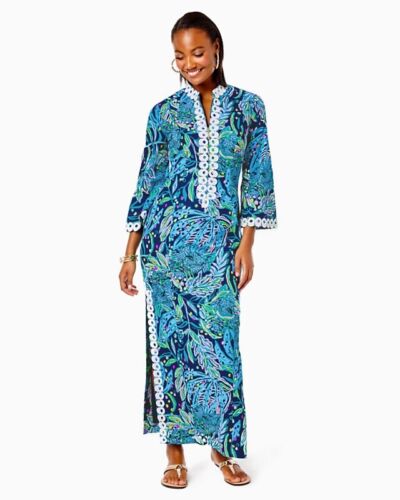 NWT Lilly Pulitzer Shealyn Maxi Caftan Catty Purrsonality size 6 - Picture 1 of 8