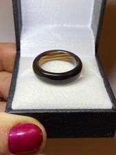 Brown Agate Band Ring