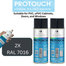 2x RAL 7016 ANTHRACITE  uPVC PVC PVCu Spray Paint Aerosol Satin Finish