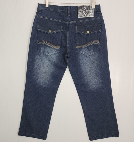VTG Southpole Jeans Mens Size 38X31 Blue Baggy Skater Flap Pockets Y2K Hip Hop - Foto 5 di 13