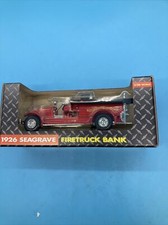 Ertl 1926 Seagrave FireTruck Bank Die Cast New