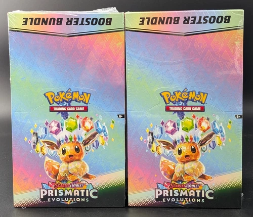 Pokemon SV8.5 Prismatic Evolutions Lot (2) Booster Bundle Display Case Sealed #3
