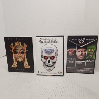WWE DVD Lot/3 Men Of Mayhem 'Cause Stone Cold Said So Triple H Thy Kingdom Come