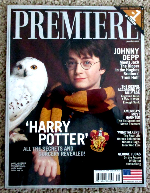 PREMIERE MAGAZINE NOV 2001 HARRY POTTER DANIEL RADCLIFFE SPECIAL COLLECTOR'S #1