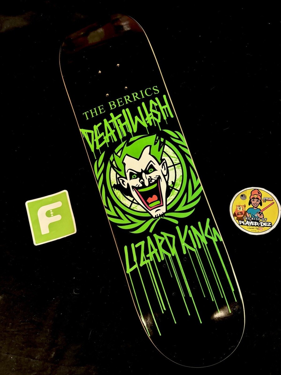 SUPER RARE Lizard King The Joker Deathwish Skateboard Deck Berrics
