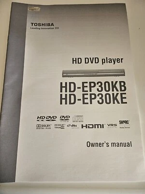 Vend Notice Lecteur De Hd Dvd Toshiba HD-EP30KE - Photo 1/2