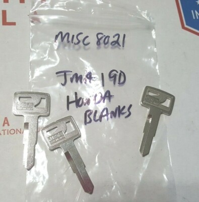 Honda NOS Key Blanks JMA Honda 19D Qty. 3 (misc.8021) | eBay
