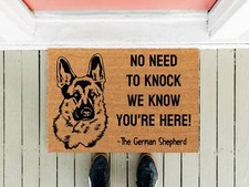 German Shepherd Welcome Mat - Funny No Knock Door Mat
