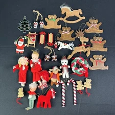 Lot Of Vintage Christmas Holiday Ornaments & Decorations Figures Various Items