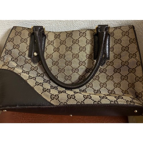 Gucci Horsebit Sherry Line Gg Pattern Tote Bag - Picture 4 of 7