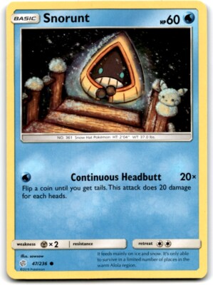 2019 Sun & Moon - Cosmic Eclipse Snorunt nm Basic/Common #47