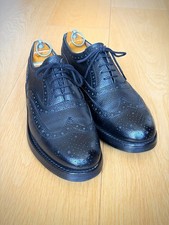 Grenson Men's Black Grain Leather Stanley Brogues With A Dainite Sole UK7G EU41